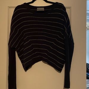 Urban Outfitters Navy blue and white striped sweater
